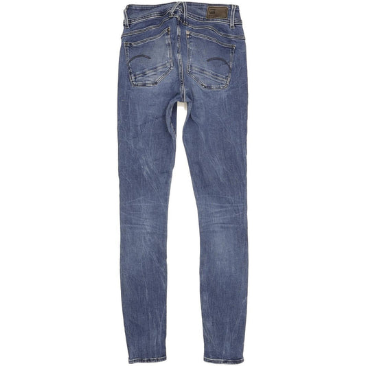 G-Star Lynn Mid Women Blue Skinny Slim Stretch Jeans W28 L31
