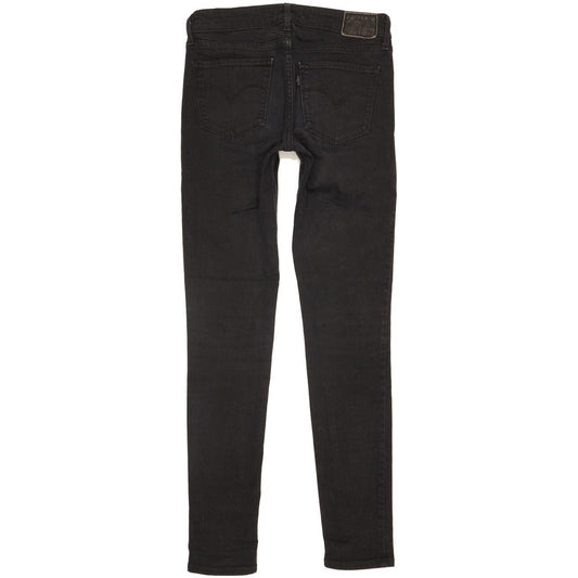 Levi's 711 Women Black Skinny Slim Stretch Jeans W26 L31