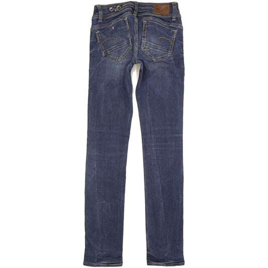 G-Star Midge Saddle Women Blue Straight Slim Stretch Jeans W25 L32