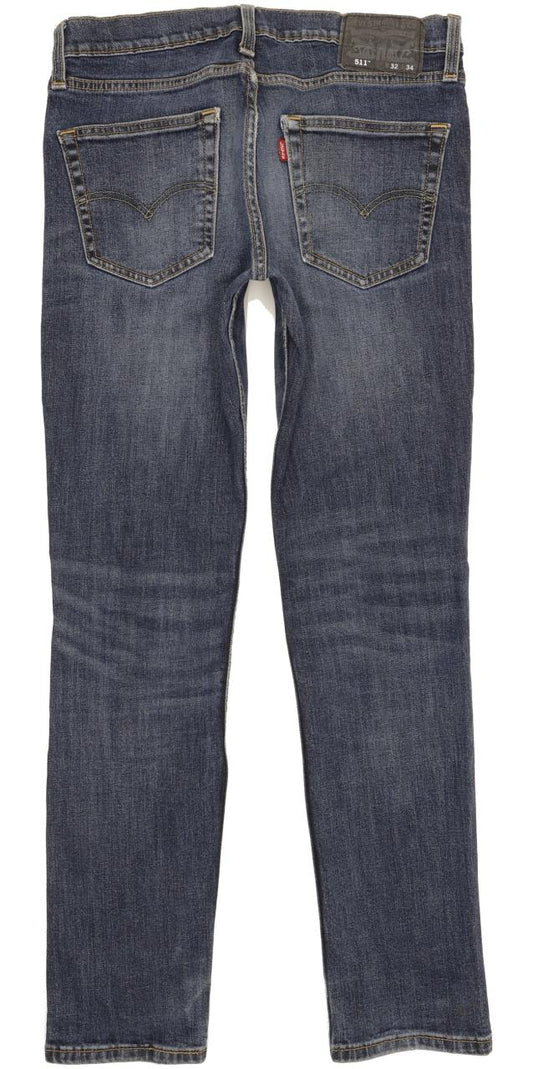 Levi's 511 Men Blue Straight Slim Stretch Jeans W32 L31