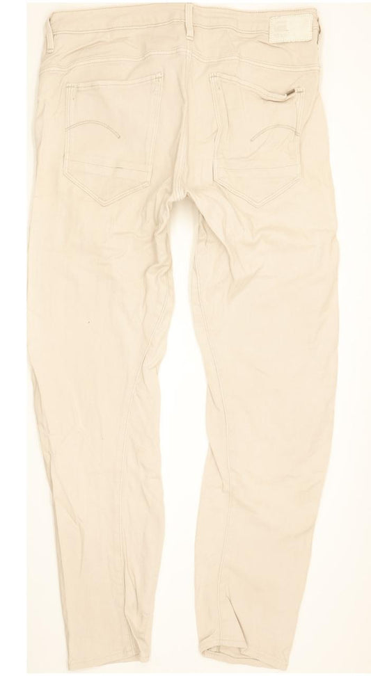 G-Star Arc 3D Women Beige Tapered Slim Boyfriend Stretch Jeans W29 L31