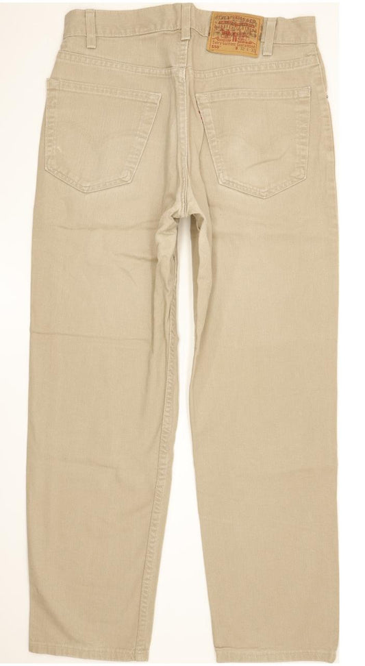Levi's 550 Made in USA Men Beige Tapered Relaxed Jeans W32 L29