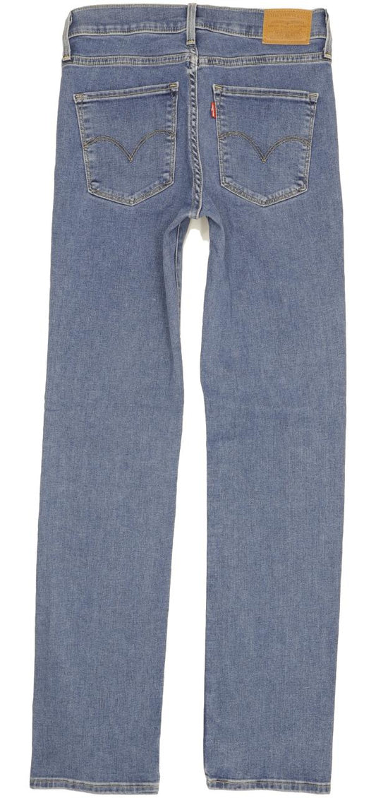 Levi's 314 Shaping Women Blue Straight Slim Stretch Jeans W26 L32