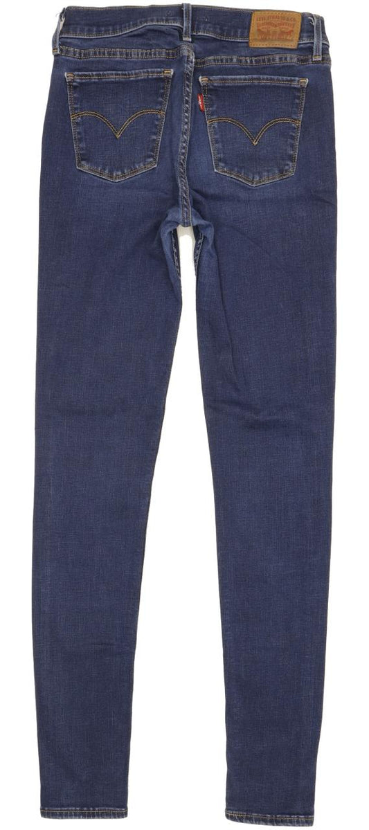 Levi's 710 Super Women Blue Skinny Slim Stretch Jeans W28 L31
