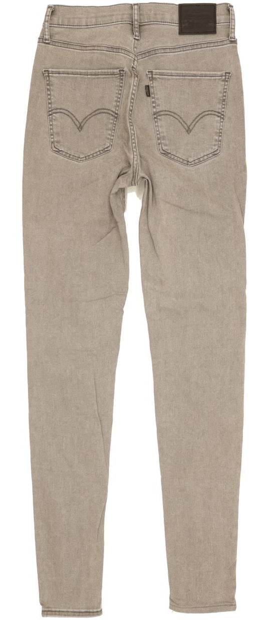 Levi's Mile Grey Skinny Slim Stretch Jeans High Waisted W28 L32