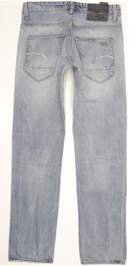 G-Star Morris Low Men Blue Straight Slim Jeans W29 L32