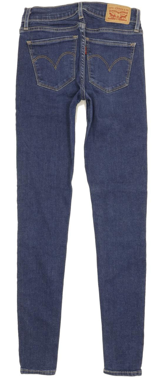 Levi's 710 Super Women Blue Skinny Slim Stretch Jeans W25 L30