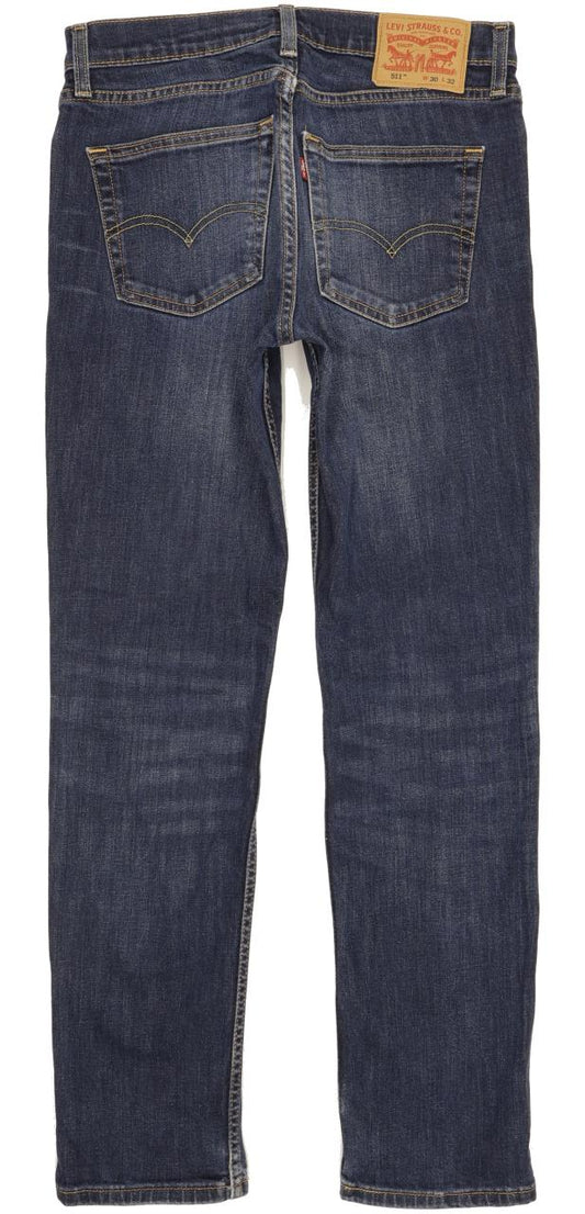 Levi's 511 Men Blue Straight Slim Stretch Jeans W30 L31