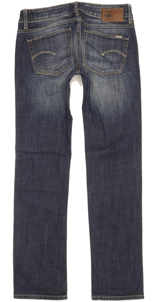 G-Star 3301 Women Blue Straight Slim Stretch Jeans W26 L29