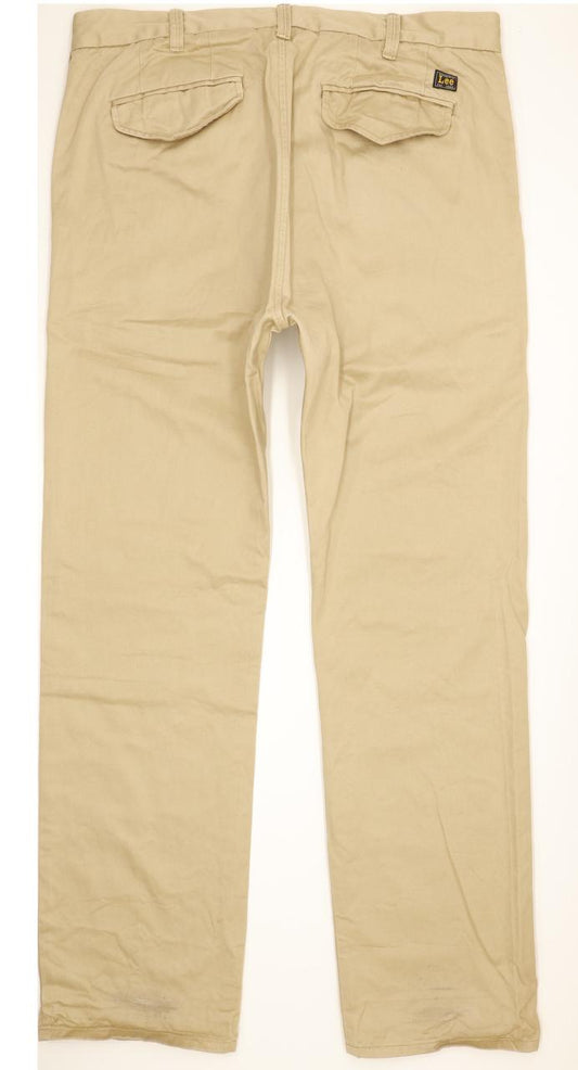 Lee Men Beige Straight Regular Chino Jeans W33 L32