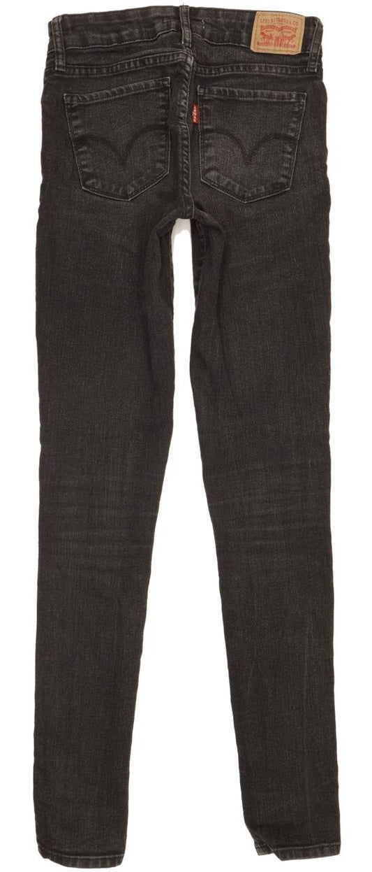 Levi's 711 Women Black Skinny Slim Stretch Jeans W26 L32