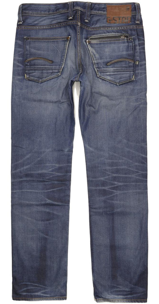 G-Star Men Blue Straight Regular Jeans W32 L33