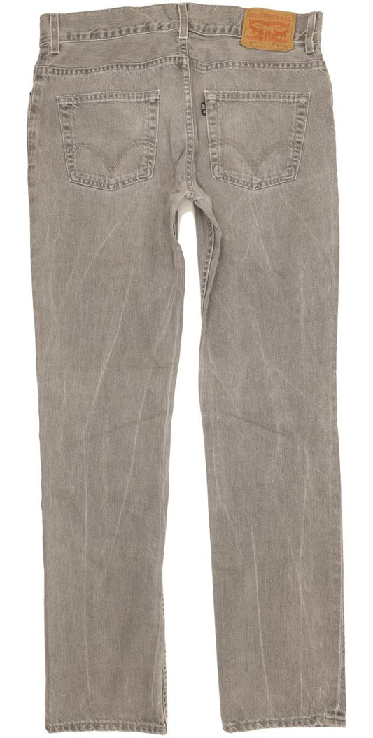 Levi's 511 Men Grey Straight Slim Jeans W34 L33