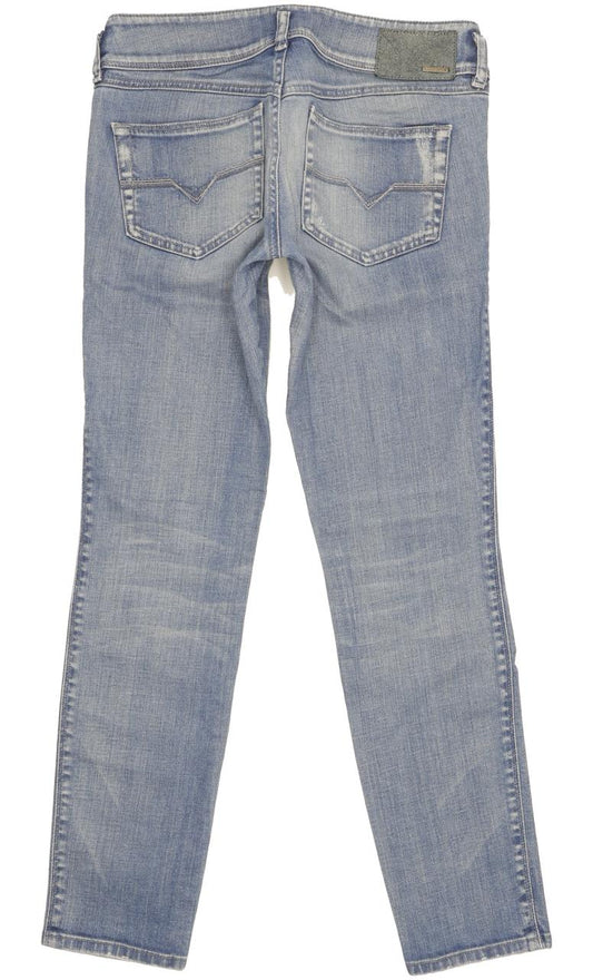 Diesel Hushy Ankle Women Blue Tapered Slim Stretch Jeans W27 L34