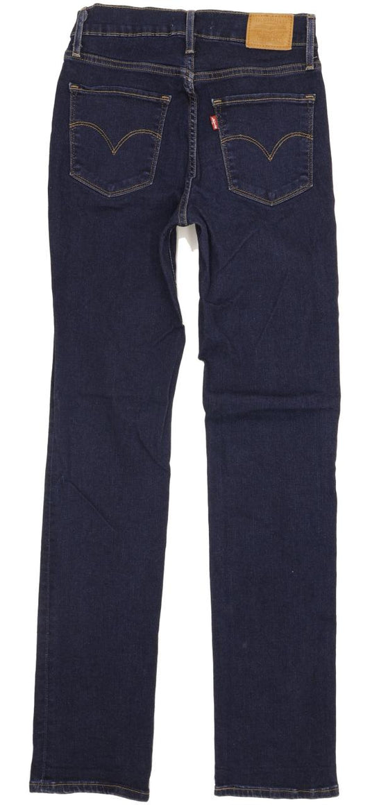 Levi's 724 Women Blue Straight Slim Stretch Jeans W26 L32