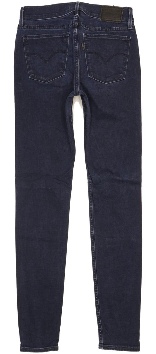 Levi's 710 Super Women Navy Skinny Slim Stretch Jeans W27 L30