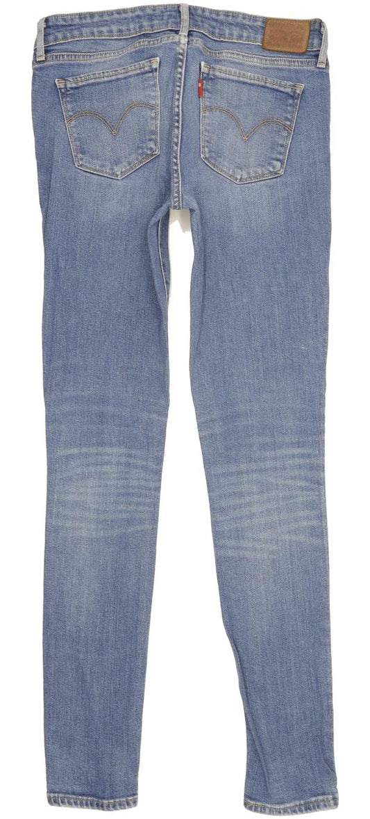 Levi's 711 Women Blue Skinny Slim Stretch Jeans W28 L31