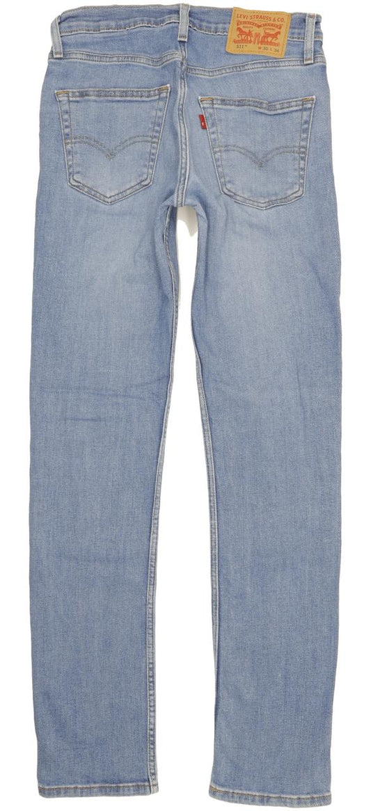 Levi's 511 Men Blue Straight Slim Stretch Jeans W30 L33
