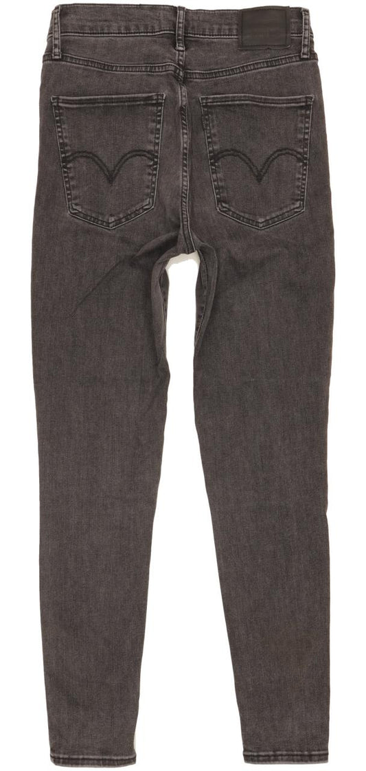 Levi's Mile Charcoal Skinny Slim Stretch Jeans High Waisted W29 L28