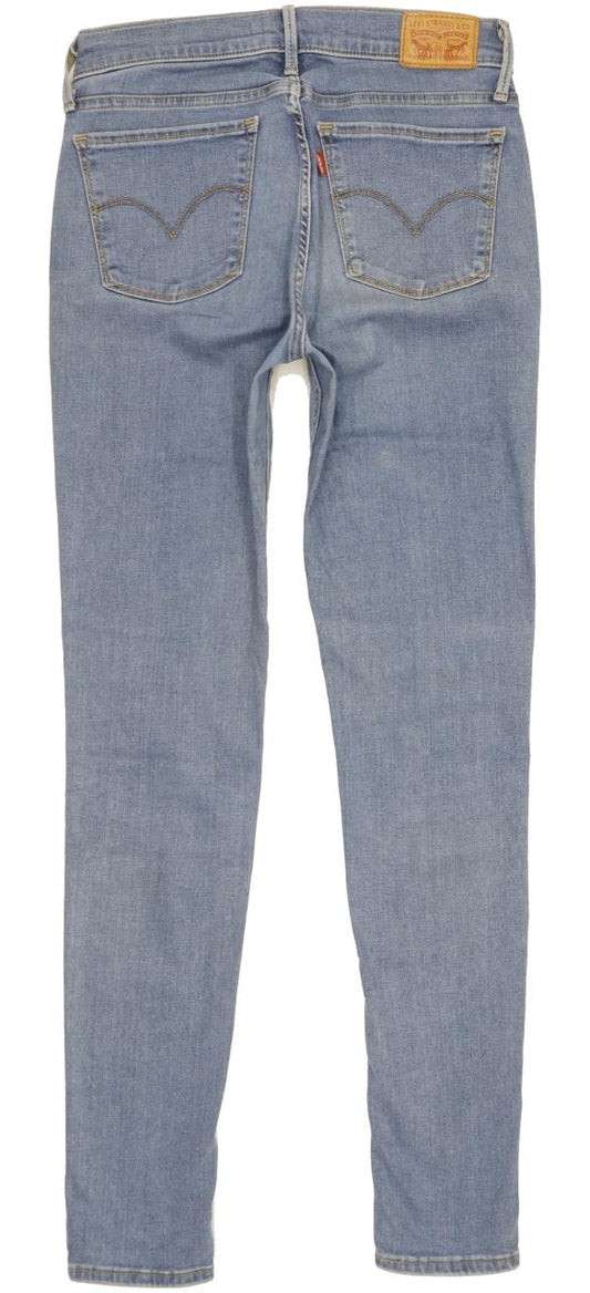 Levi's 710 Super Women Blue Skinny Slim Stretch Jeans W28 L30