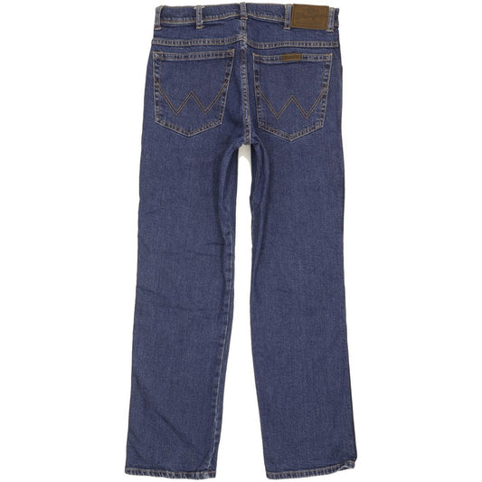 Wrangler Durable Quality Men Blue Straight Regular Stretch Jeans W31 L29