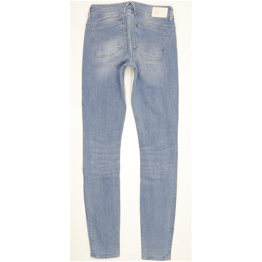 G-Star Lynn Mid Women Blue Skinny Slim Stretch Jeans W27 L34