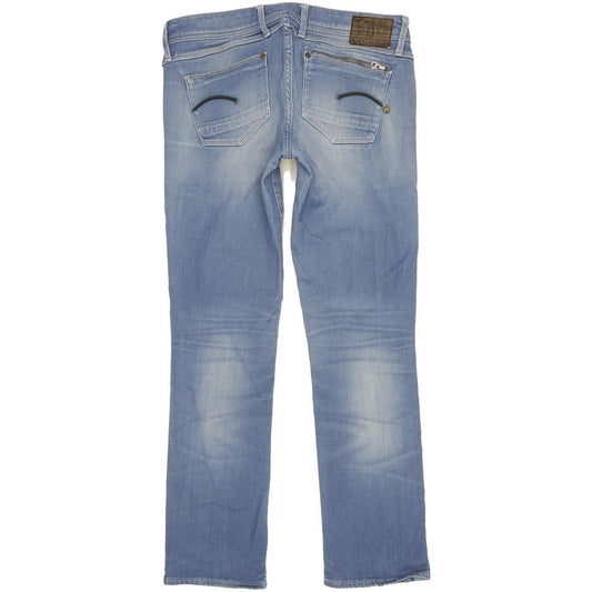 G-Star Women Blue Straight Slim Stretch Jeans W28 L29