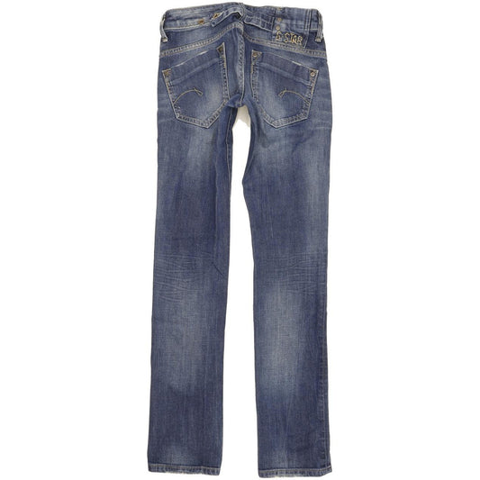 G-Star Midge Women Blue Straight Slim Stretch Jeans W25 L32