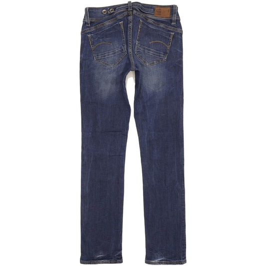 G-Star Midge Saddle Women Blue Straight Slim Stretch Jeans W29 L31