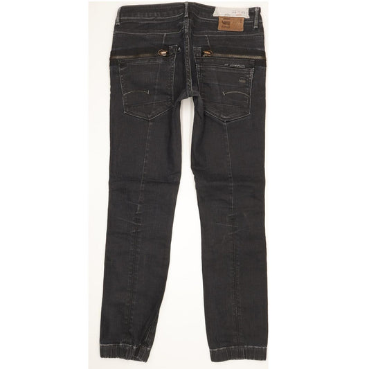 G-Star 3301 Plus Sudden Women Black Straight Slim Stretch Jeans W28 L32