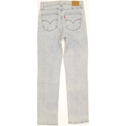 Levi's 724 Blue Straight Slim Stretch Jeans High Waisted W28 L30
