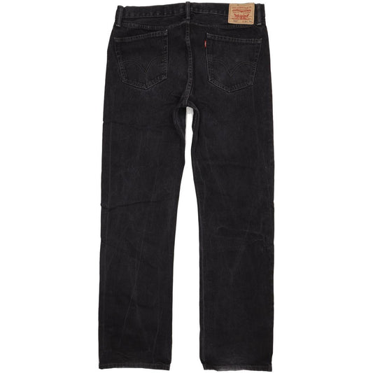 Levi's 505 Men Black Straight Regular Jeans W37 L35