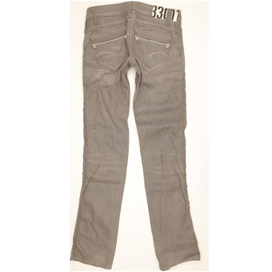 G-Star Saville Women Grey Straight Slim Stretch Jeans W29 L34
