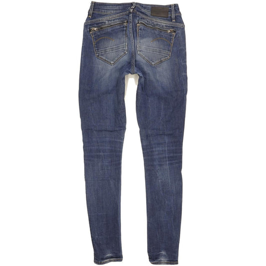 G-Star Midge Mid Women Blue Skinny Slim Stretch Jeans W28 L30