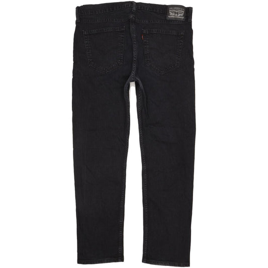 Levi's 508 Men Black Straight Slim Stretch Jeans W37 L32