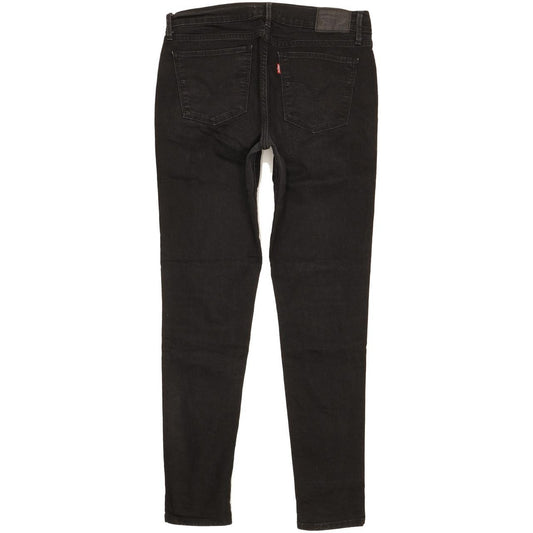Levi's 710 Super Women Black Skinny Slim Stretch Jeans W30 L29