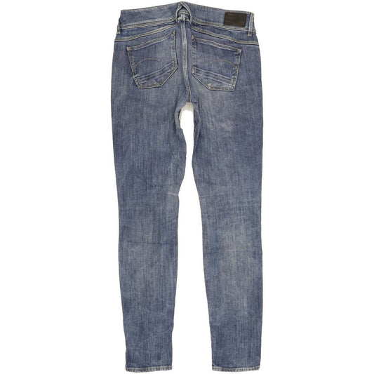 G-Star Lynn Mid Women Blue Skinny Slim Stretch Jeans W29 L32
