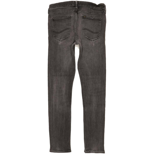 Lee Luke Men Black Skinny Slim Stretch Jeans W34 L33