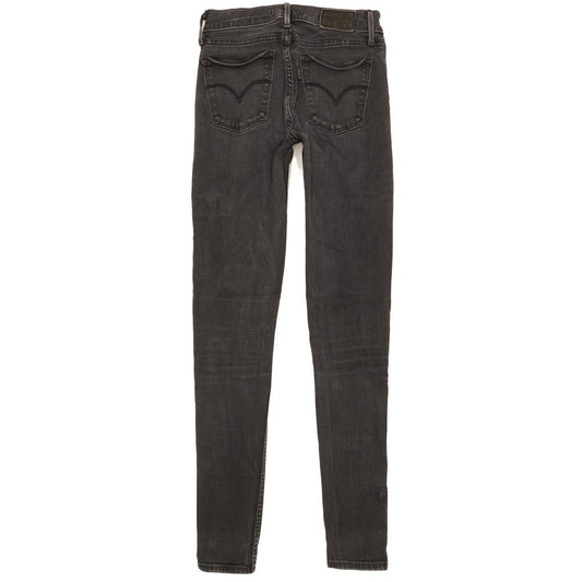 Levi's 710 Super Women Black Skinny Slim Stretch Jeans W25 L29