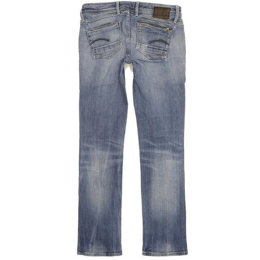 G-Star Attacc Women Blue Straight Slim Stretch Jeans W29 L32