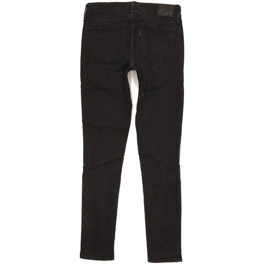 Levi's 711 Women Black Skinny Slim Stretch Jeans W27 L29
