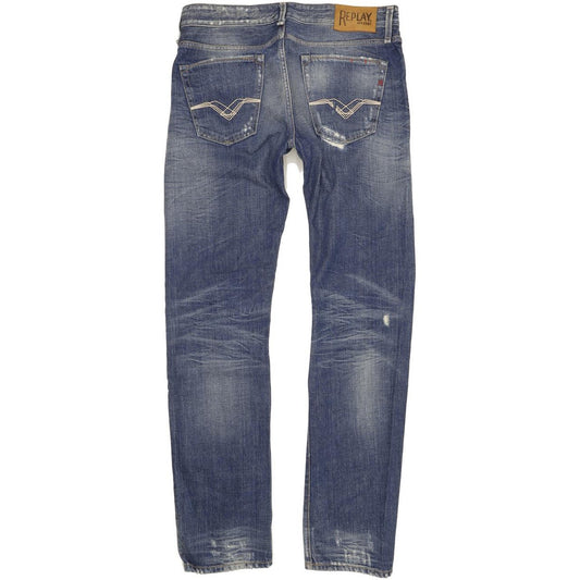 Replay Jennon Men Blue Straight Regular Jeans W33 L35