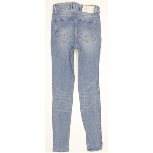 G-Star Kafey Ultra Blue Skinny Slim Stretch Jeans High Waisted W28 L32