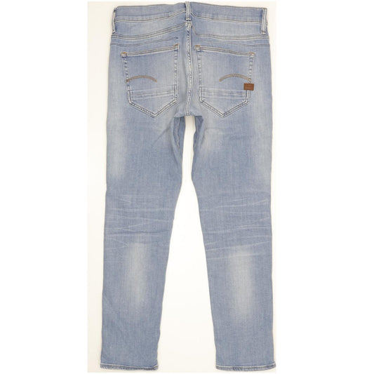 G-Star D-Staq Men Blue Straight Slim Stretch Jeans W31 L30