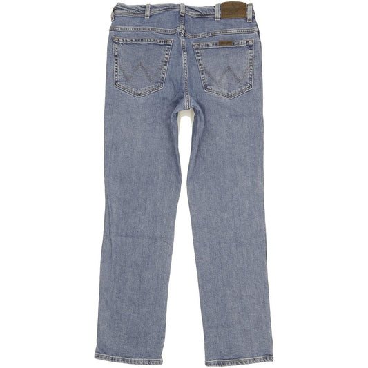 Wrangler Durable Quality Men Blue Straight Regular Stretch Jeans W34 L31