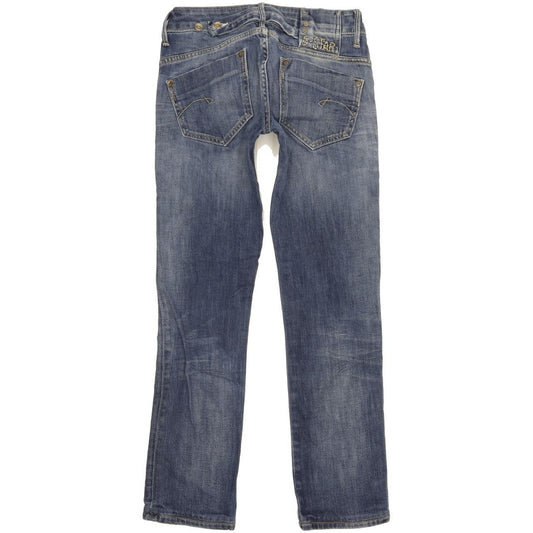 G-Star Women Blue Straight Slim Stretch Jeans W25 L28