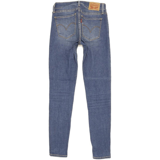 Levi's 710 Super Women Blue Skinny Slim Stretch Jeans W25 L28