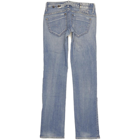 G-Star Midge Women Blue Straight Slim Stretch Jeans W28 L32