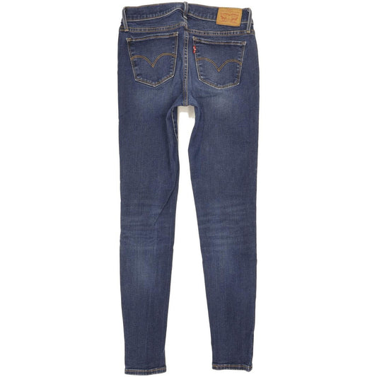 Levi's 710 Super Women Blue Skinny Slim Stretch Jeans W27 L29