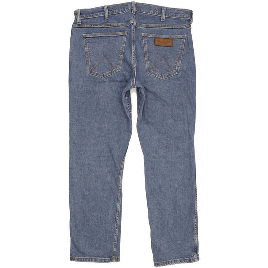 Wrangler Greensboro Men Blue Straight Regular Stretch Jeans W35 L29